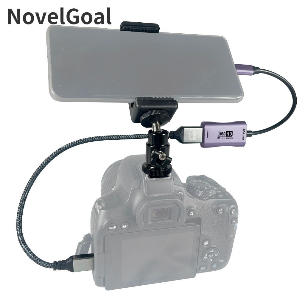 Novelgoal อะแดปเตอร์การ์ดจับภาพวิดีโอ Type-C HDMI 1080P สําหรับ Macbook PS4 5 XBox