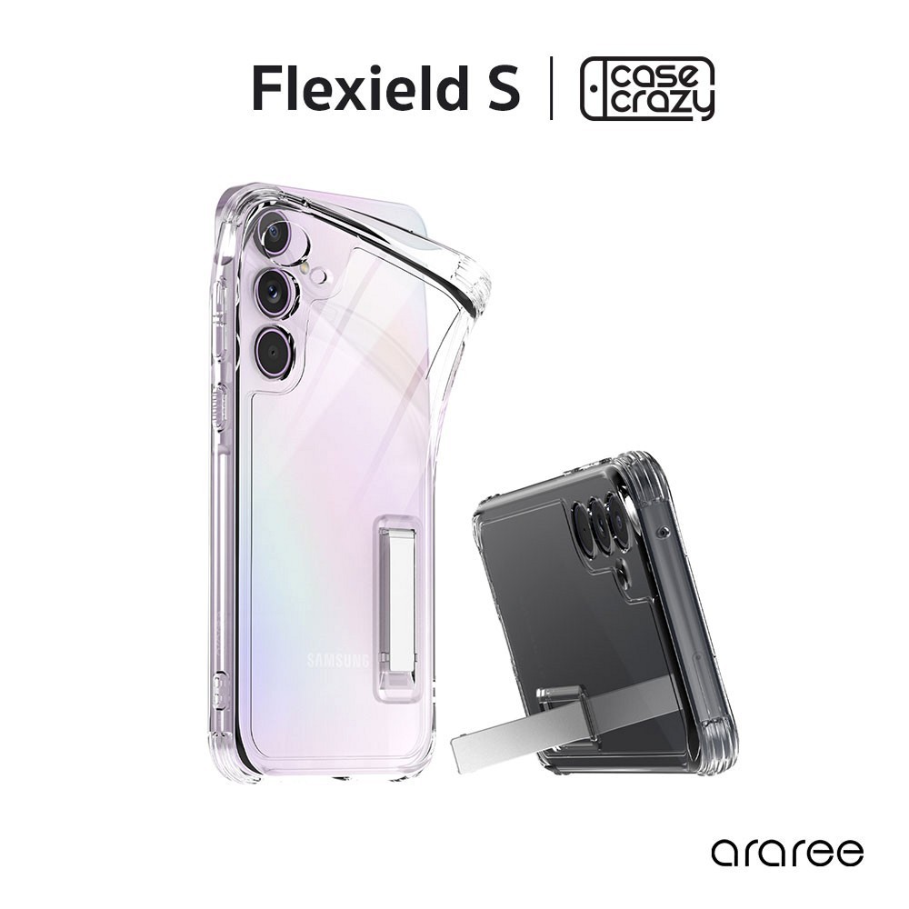 Araree เคส Galaxy A55 5G FLEXIELD S : CLEAR  เคสขาตั้ง