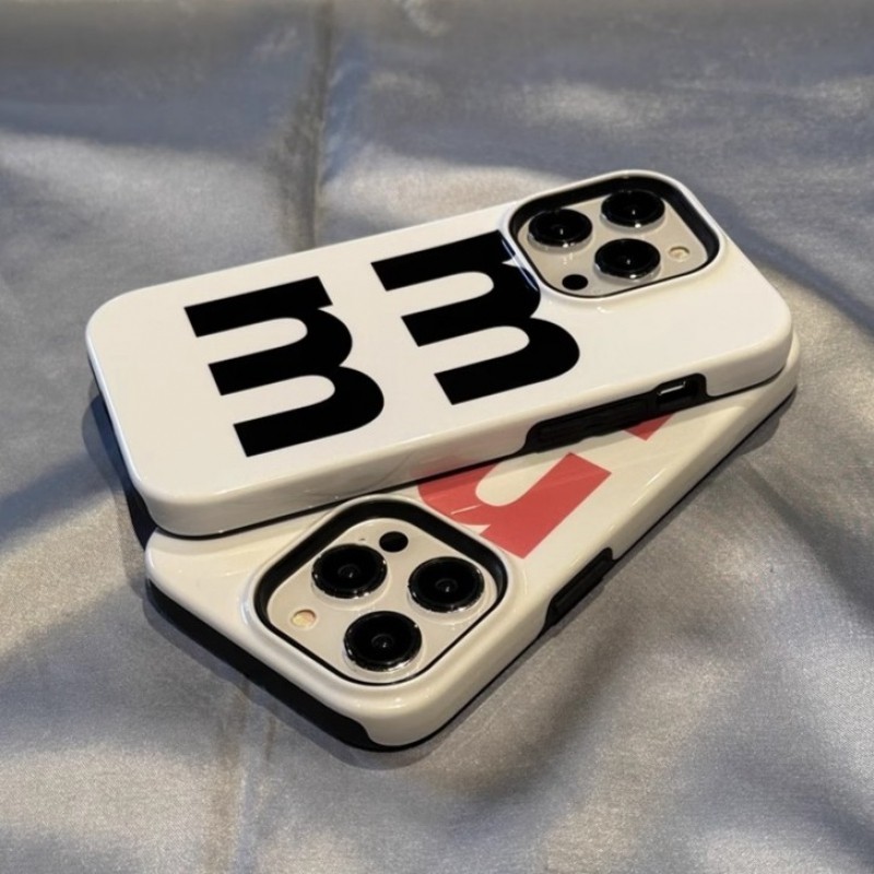 ตัวอักษรสีดําเข้ากันได้กับ iPhone15promax/14plus รวมทุกอย่าง 13pro กันกระแทก 12/11x/xr ฟิล์มสองในหนึ