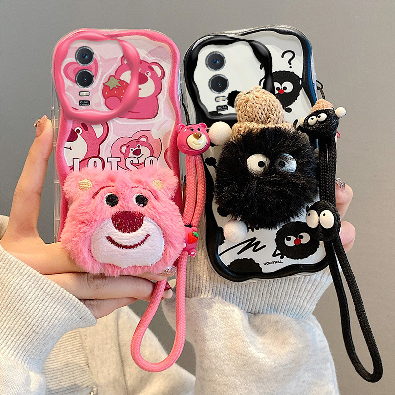 เคส vivo y76 5g เคสโทรศัพท์มือถือ ผ้ากํามะหยี่ขนนิ่ม ลายการ์ตูนตุ๊กตา สามมิติ สําหรับ
