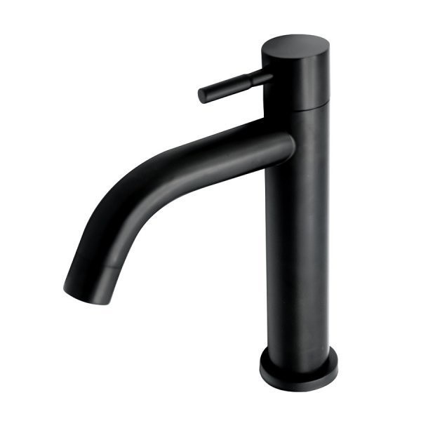 LOCAL789 DONMARK ก๊อกอ่างล้างหน้าทรงสูงสแตนเลส 304 ด้ามปัดสีดำ BM-1218 ร้านอยู่ในไทย