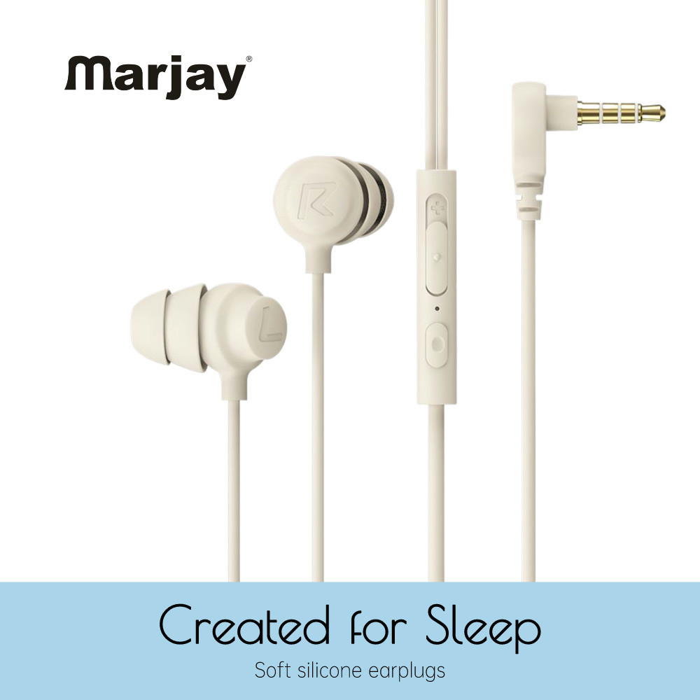 Marjay หูฟังอินเอียร์ แบบมีสาย 3.5 มม. ลดเสียงรบกวน คุณภาพสูง สําหรับเรียนรู้