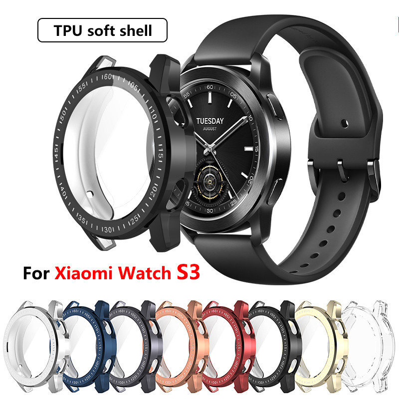 เคส TPU สําหรับ Xiaomi Watch S3 ซิลิโคนขอบหน้าจอเปลือกนิ่มพร้อมการสําเร็จการศึกษา
