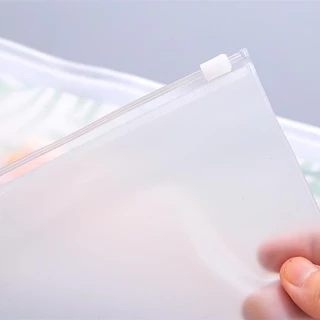 ถุงซิป PVC แบบใส กันน้ํา มีซิปรูด ขนาด A4 A5 A6 A7 B5 4 6 20 26 รู