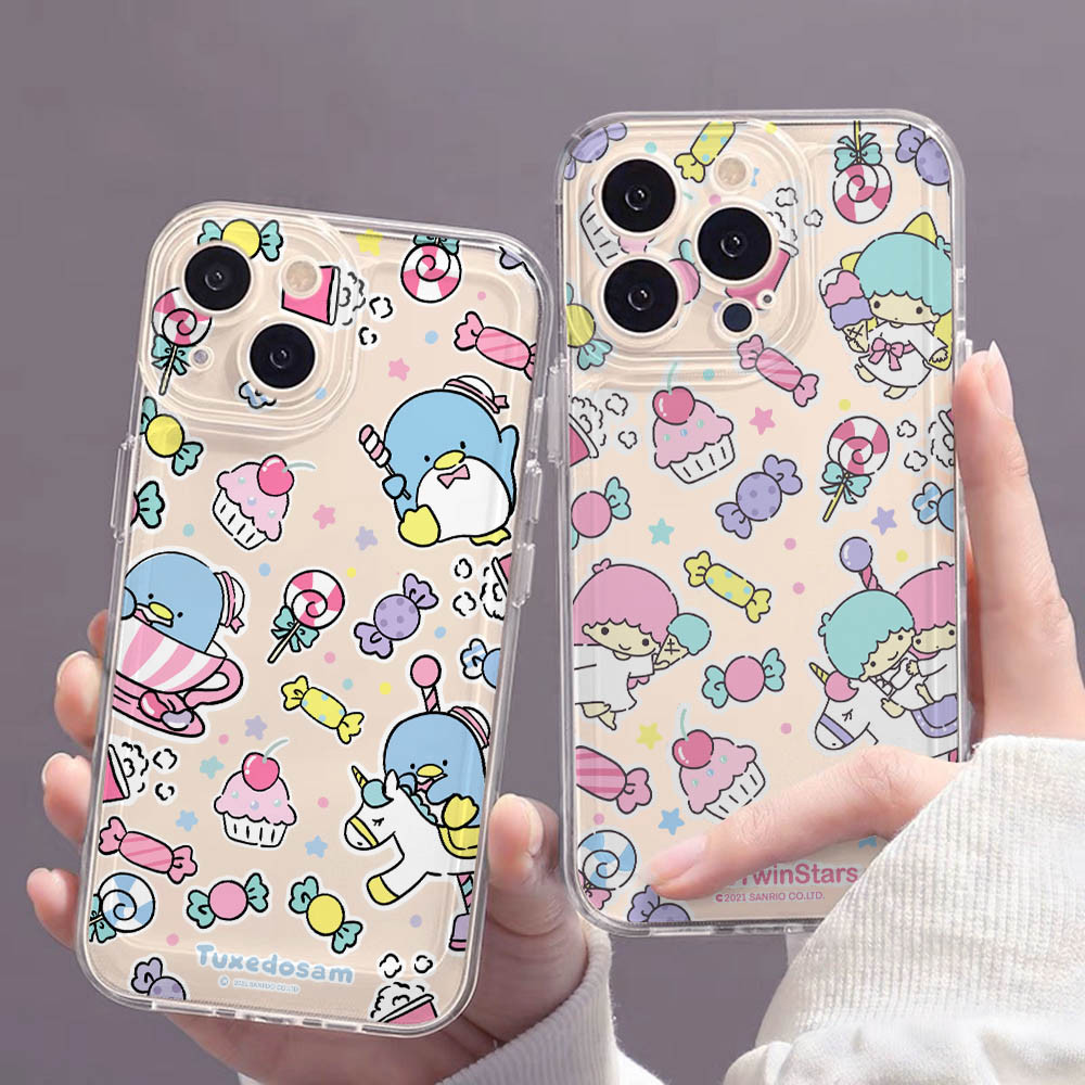 Pochacco Little Twin Stars Casing สําหรับ Samsung Galaxy S25 S24 S23 S22 S21 S20 FE Ultra Plus 5G Clear Soft กันกระแทกฝาครอบโทรศัพท์