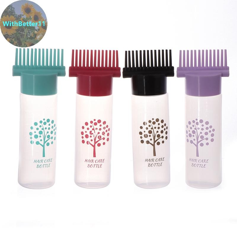 Better 180ML ขวดรีฟิลสําหรับแชมพูย้อมผมพลาสติก Applicator หวี Dispensing Salon น้ํามันสีผมช่างทําผมจัดแต่งทรงผมเครื่องมือ TH – โปรปัง