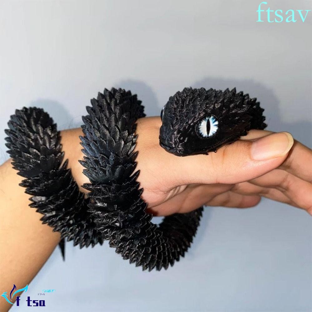 Swiftsaver เครื่องประดับงู,สมจริงหมุนได้ 3D พิมพ์งู,ตกแต่งปีใหม่ PLA จําลองทําด้วยมือ 3D การพิมพ์รุ่นเดสก์ท็อปเครื่องประดับ