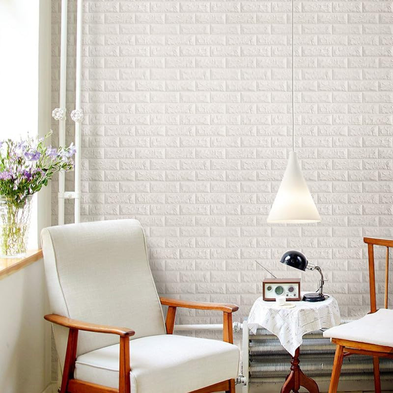 10-50 ชิ้น 38X35 ซม.3D โฟมสติ๊กเกอร์ติดผนัง-กาวกันน้ํา Anti-collision วอลล์เปเปอร์อิฐ - DIY Home Wall ตกแต่ง - รูปที่ 2