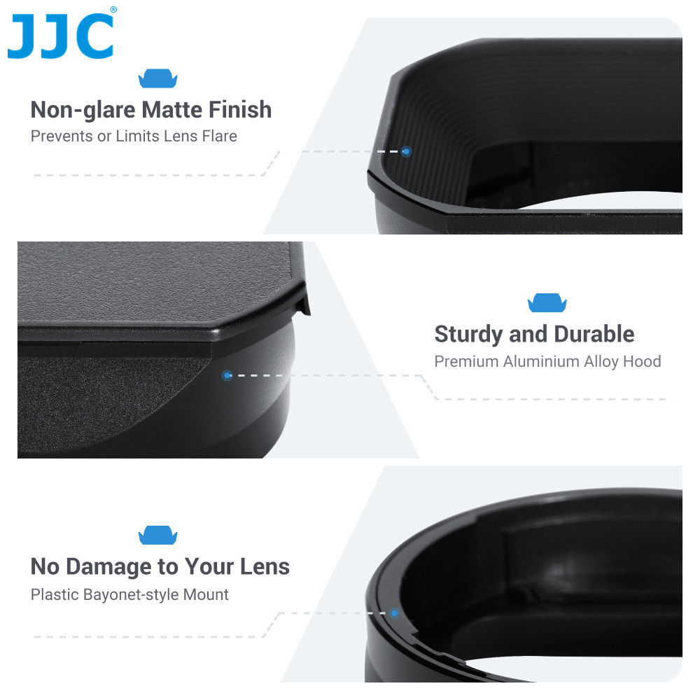 JJC Lens Hood สำหรับ Fujifilm รวมฮูดเลนส์ทรงเหลี่ยมสำหรับเลนส์ฟูจิ