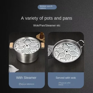 NONDYOMX หม้อไอน้ําแผ่นนึ่ง, 16-34 ซม.ช่อง Gadgets ครัว Steamer, ถาดทําอาหารสแตนเลสทรงกลม