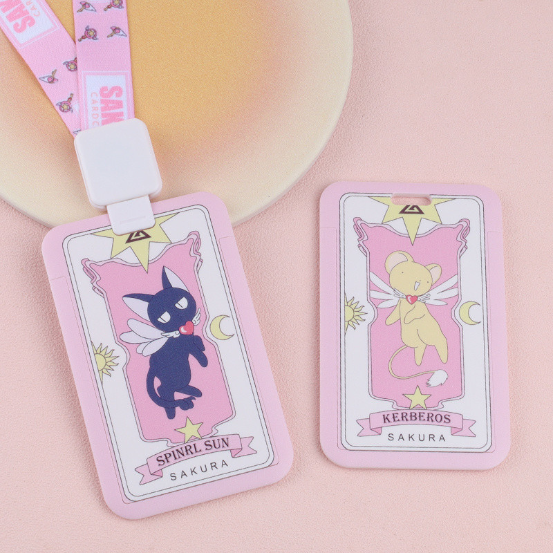 Mrid Cardcaptor Sakura Magic Sakura การ์ดการ์ตูน Holding Man พร้อมเชือกสํานักงานโรงเรียนการ์ดฝาครอบป้องกัน id Badge ผู้ถือน่ารักธนาคารบัตรเครดิตกระเป๋าสตางค์น่ารักผู้ถือบัตรผู้หญิง id ca - รูปที่ 4