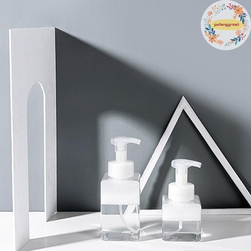 Pufanggreat 250/450ml โฟมขนาดใหญ่ขวดปั๊มพลาสติก Mini สบู่เปล่าขวดรีฟิลสําหรับขวดแชมพูสําหรับเดินทาง TH