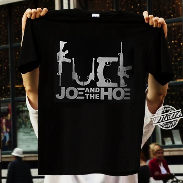 คอกลม เสื้อยืดลําลอง แขนสั้น พิมพ์ลาย Joe Biden Political Fuck Gun Control สีดํา สําหรับผู้ชาย XS-5X