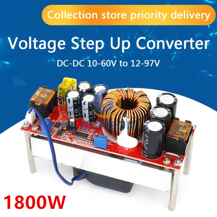 KCTS DC-DC Converter 40A 1800W Boost Module 8-60V to 12-90V วงจร แปลงไฟ เพิ่มแรงดัน เพิ่มไฟ