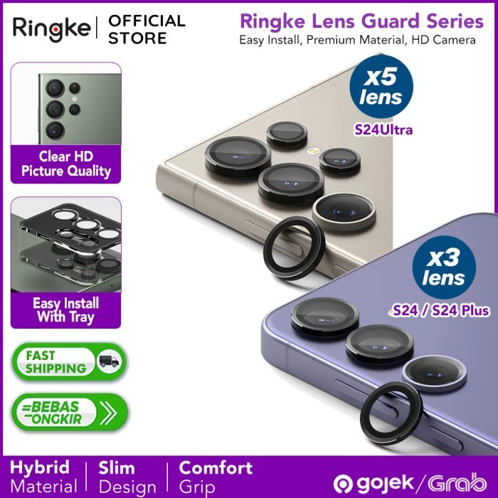 Ringke ตัวป้องกันกล้อง Samsung S24 Ultra S24 Plus แหวน ป้องกันรอยขีดข่วน ป้องกันเลนส์กล้อง