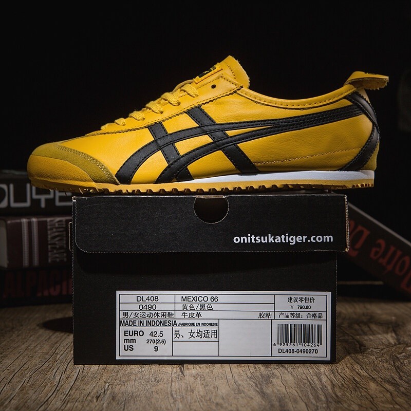 onitsuka tiger  Sneakers Tigre Mexico 66 Outlet Store l Outlet Shoes Male And Female Yellow Black Light Casu