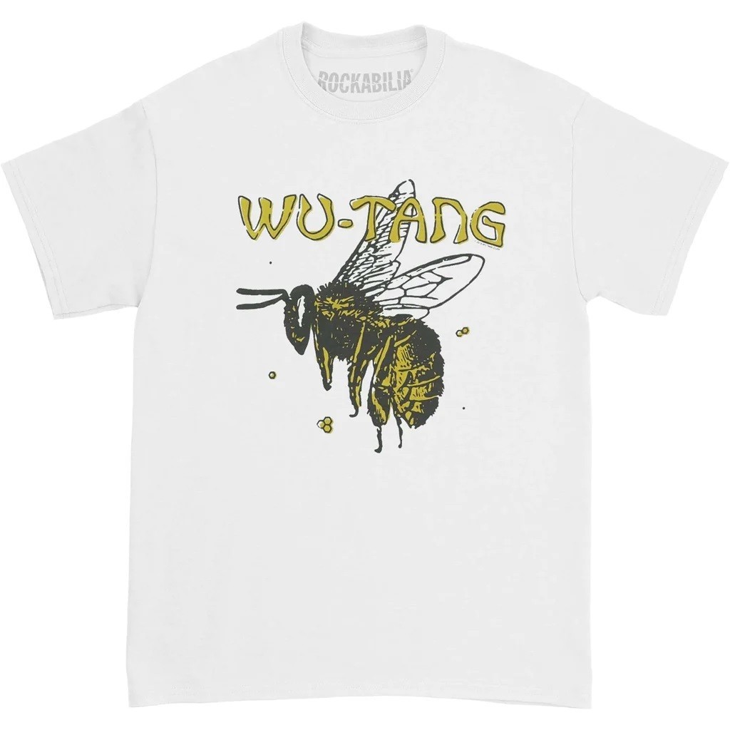 S-5XL เสื้อยืด ทรงสลิมฟิต พิมพ์ลายผึ้ง Wu-Tang Clan Wu-Tang