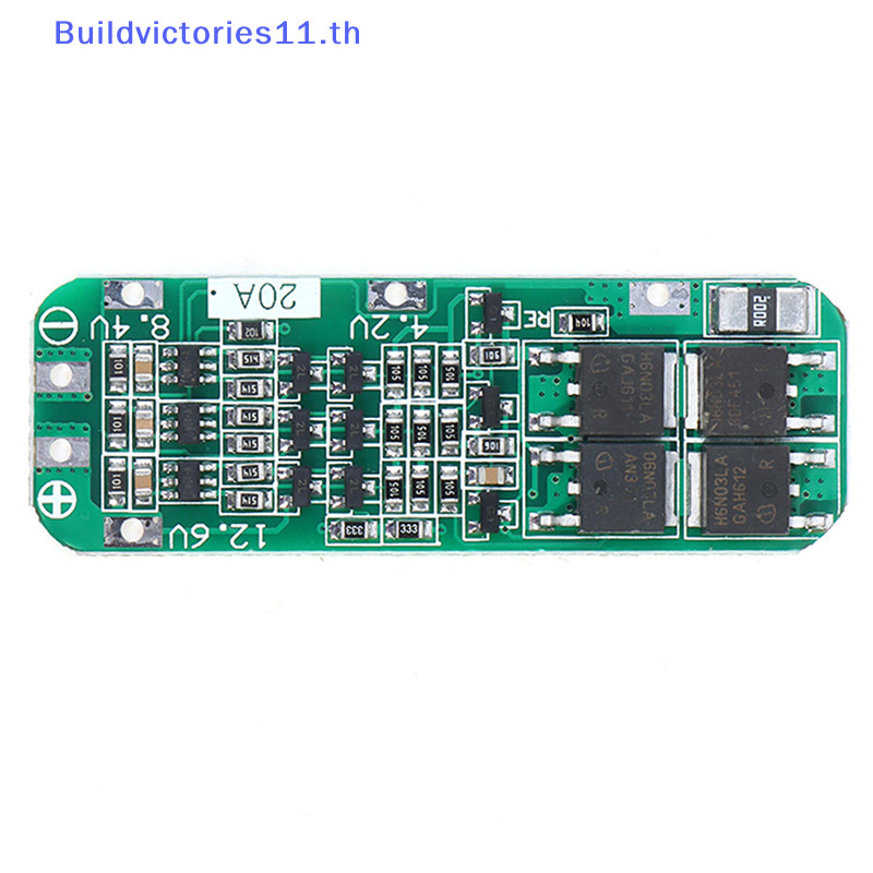 Buildvictories11 บอร์ดป้องกันที่ชาร์จลิเธียมไอออน 18650 PCB BMS 12.6V 3S 20A