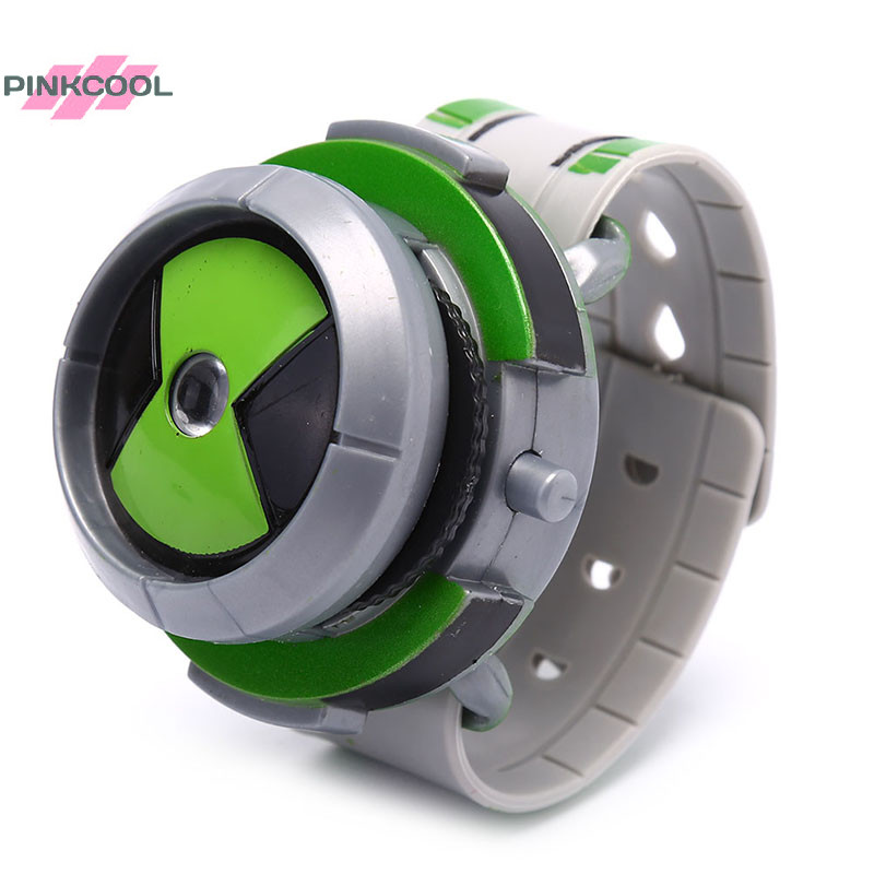 Pinkcool ขายดี Ben 10 สไตล์ นาฬิกา ของแท้ ของเล่นสําหรับเด็ก สไลด์โชว์นาฬิกา ขายดี