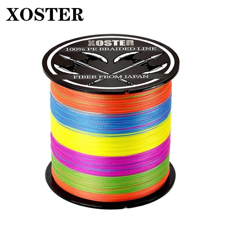 Xoster X12 สายเอ็นตกปลาถัก PE 300 มม. 500 ม. 1000 ม. 100 ม. 12 เส้น แข็งแรง ทนทาน
