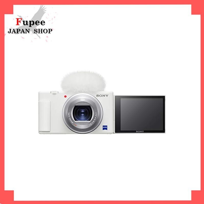 Sony VLOGCAM Digital Camera for Vlog VLOGCAM ZV-1 Body with Windscreen 24-70mm F1.8-2.8 Zoom Lens White ZV-1 W