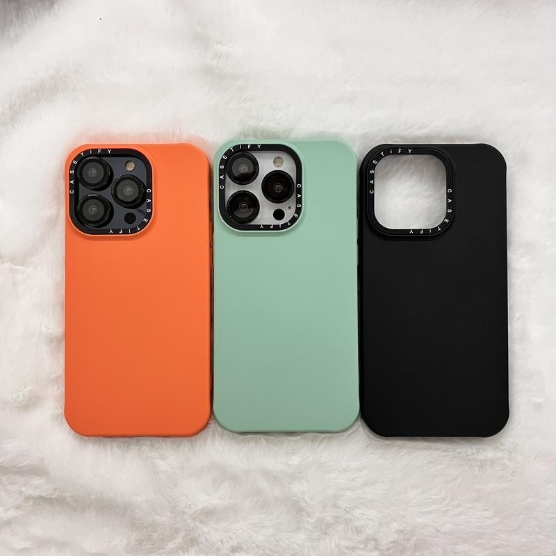 Silicone กำมะหยี่ เคสสีพื้น ซิลิโคน - Orange/Green/Black -
