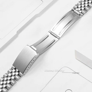 สายนาฬิกาข้อมือ สเตนเลส โลหะ ทรงโค้ง 18/19 มม. 20 มม. 22 มม. สําหรับ Rolex Watchbands