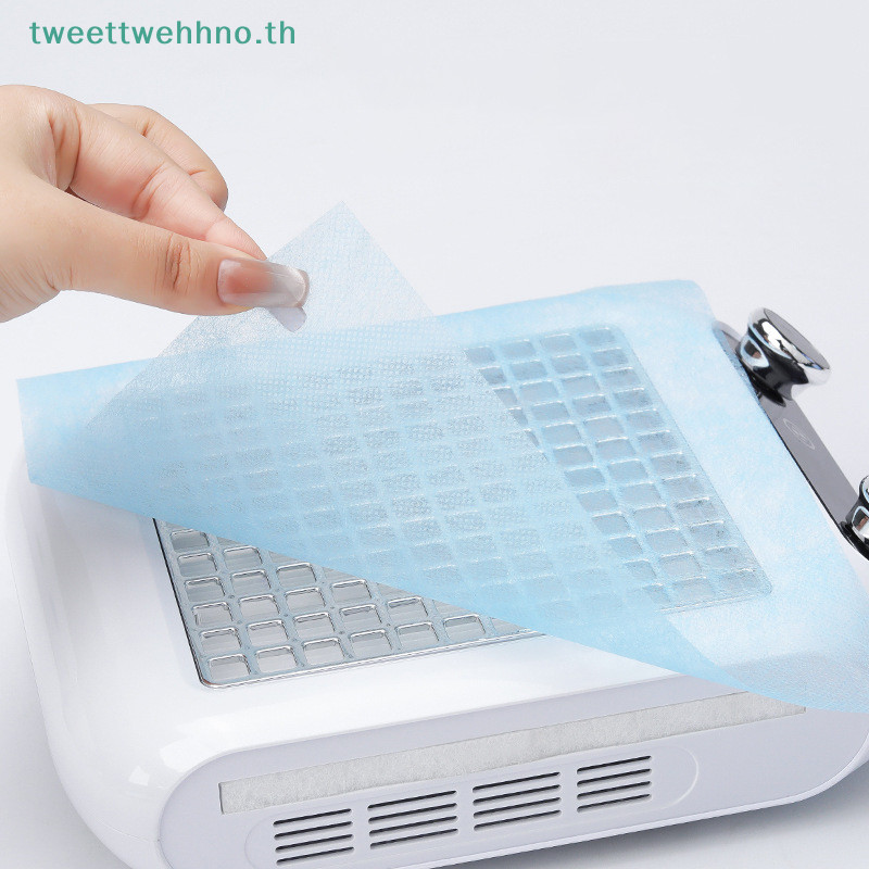 Tweettwehhno 100 ชิ้นเล็บฝุ่นกระดาษกรองเครื่องแต่งเล็บอุปกรณ์เสริมกันฝุ่นเปลี่ยนเล็บเครื่องดูดฝุ่นกระดาษกรอง TH