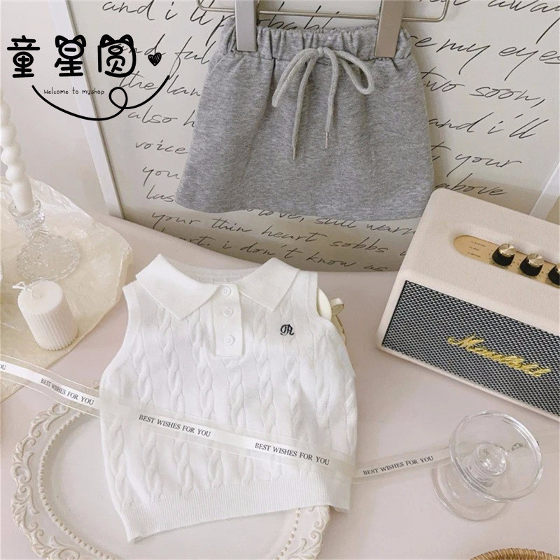 เสื้อโปโล แขนกุด สีพื้น แฟชั่นฤดูร้อน สําหรับเด็กผู้หญิง