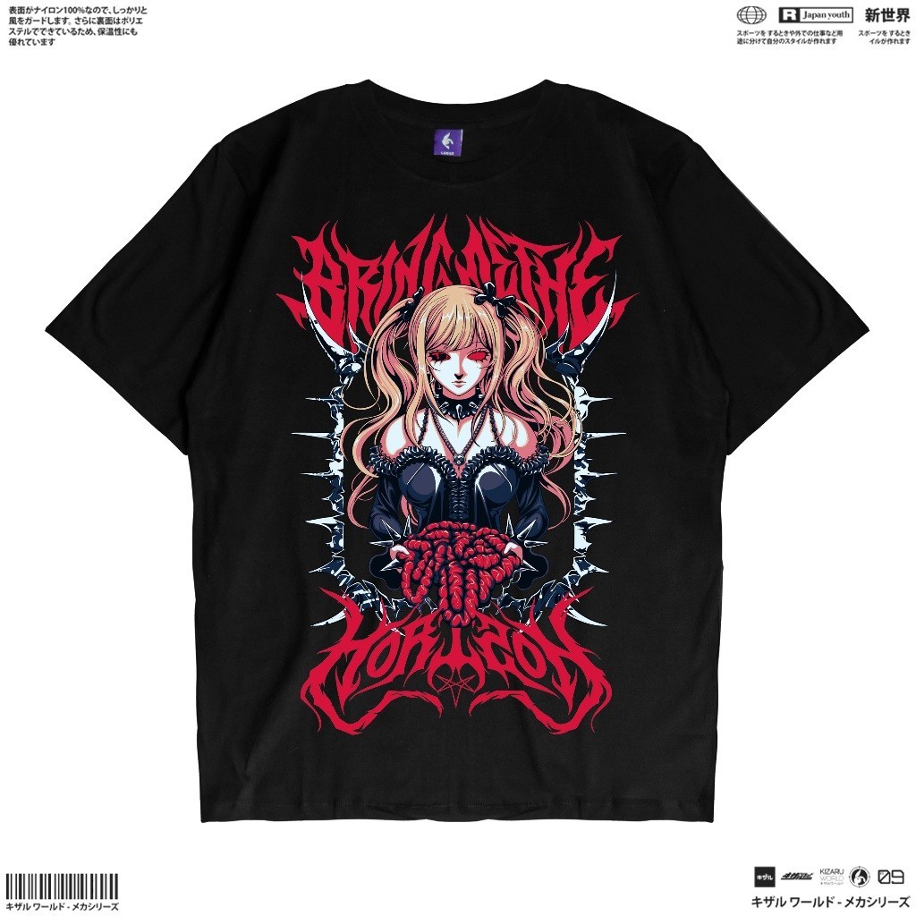 Kizaru Kaos Band BRING ME THE HORIZON DEATH NOTE เสื้อยืดแขนสั้น Kaos แขนสั้น