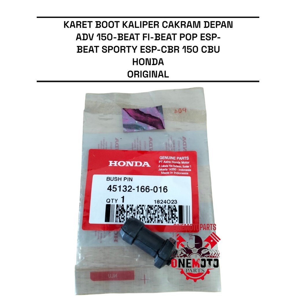 แผ่นดิสก์ด้านหน้า CALIPER BOOT RUBBER ADV 150 BEAT SPORTY POP ESP CBR 150 HONDA 45132-166-016 ต้นฉบั