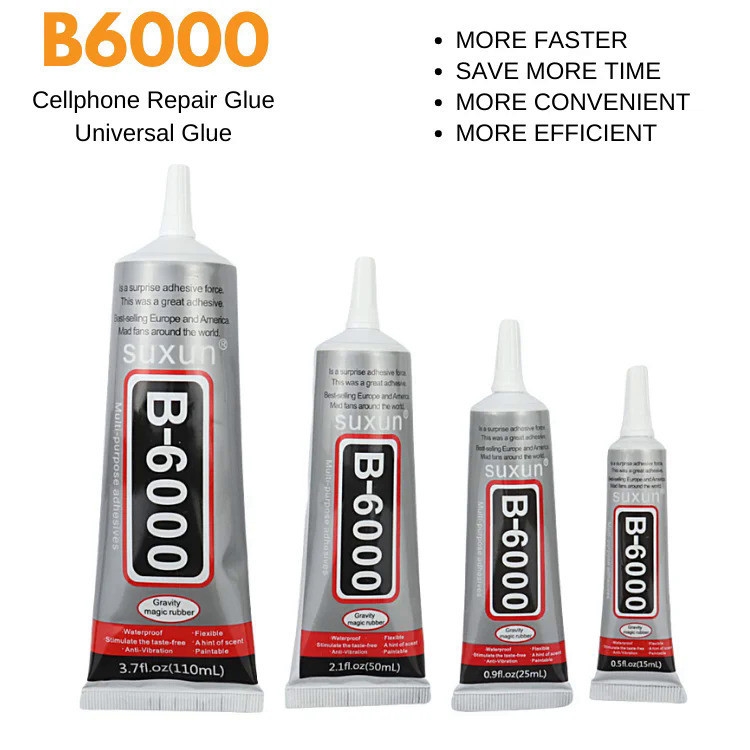 B-6000 กาวใส B6000 9 มล. 15 มล. 25 มล. 50 มล. สําหรับซ่อมแซมโทรศัพท์มือถือ กระจก พลาสติก DIY