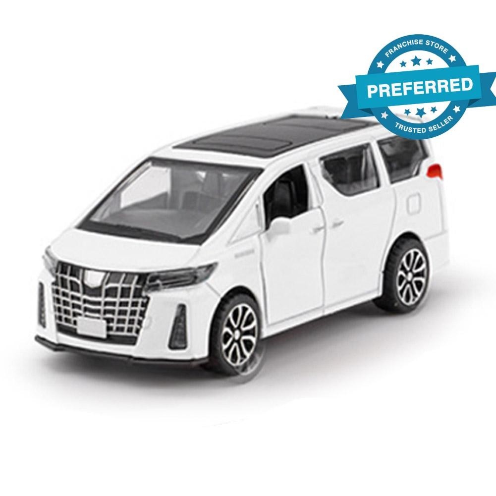 Toyota Alphard MPV Van Diecast โมเดลรถตู้ รถของเล่น ประตูสะสม เปิดไฟได้ มีเสียง I3U9