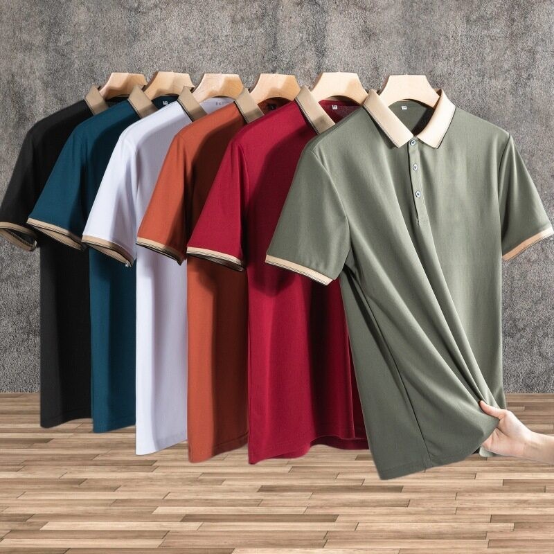 MNO.9 Polo 9589 เสื้อโปโล คอปก สีพื้น คอปกสีครีม เนื้อผ้าบาง ใส่สบาย เสื้อฤดูร้อน2024  เสื้อคอปก