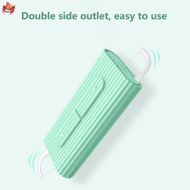แบบพกพาอัตโนมัติไหมขัดฟันกล่องเก็บ Flosser Picks ไม้จิ้มฟันฟัน Stick ทําความสะอาดฟัน Oral Hygiene Care สําหรับ Home Travel