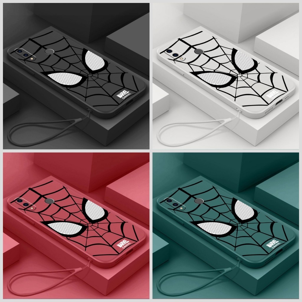 สําหรับปลอก Huawei Y9 2019 แฟชั่นแบรนด์ Marvel Cool Spider-Man Eyes เคสโทรศัพท์ความงามซิลิโคน TPU Soft Shell ดีไซน์ใหม่กันกระแทกกรณี
