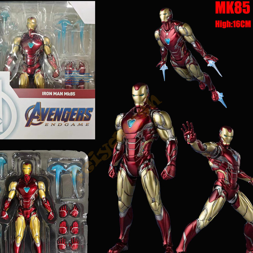 S.h.figuarts ฟิกเกอร์ Iron Man Mark 85 Spiderman Miles Morales Gwen Venom Deadpool ของเล่น ของขวัญ สําหรับเด็ก