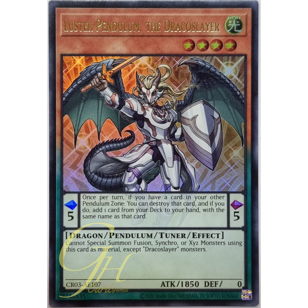 Yugioh [CR03-AE107] Luster Pendulum, the Dracoslayer (Ultra Rare)