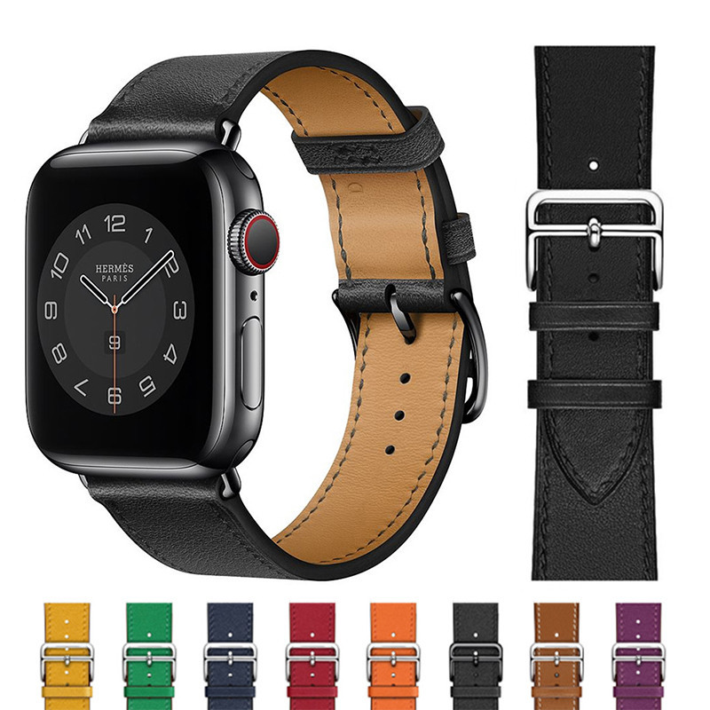 สายหนังสําหรับ Apple watch Band 49 มม.44 มม.45 มม.42 มม.41 มม.40 มม.38 มม.สร้อยข้อมือทัวร์เดี่ยว iWa