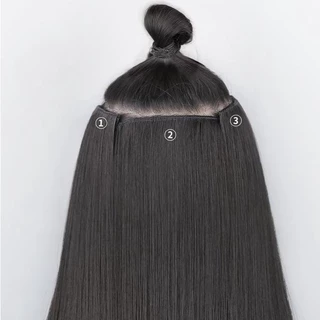 แฮร์พีช เสริมผมหนา แบบกิ๊บ ผมตรง ยาว 40/50/60cm ไหมนิ่ม น้ำหนักเบา ดูเป็นธรรมชาติ RenKin&Pursue