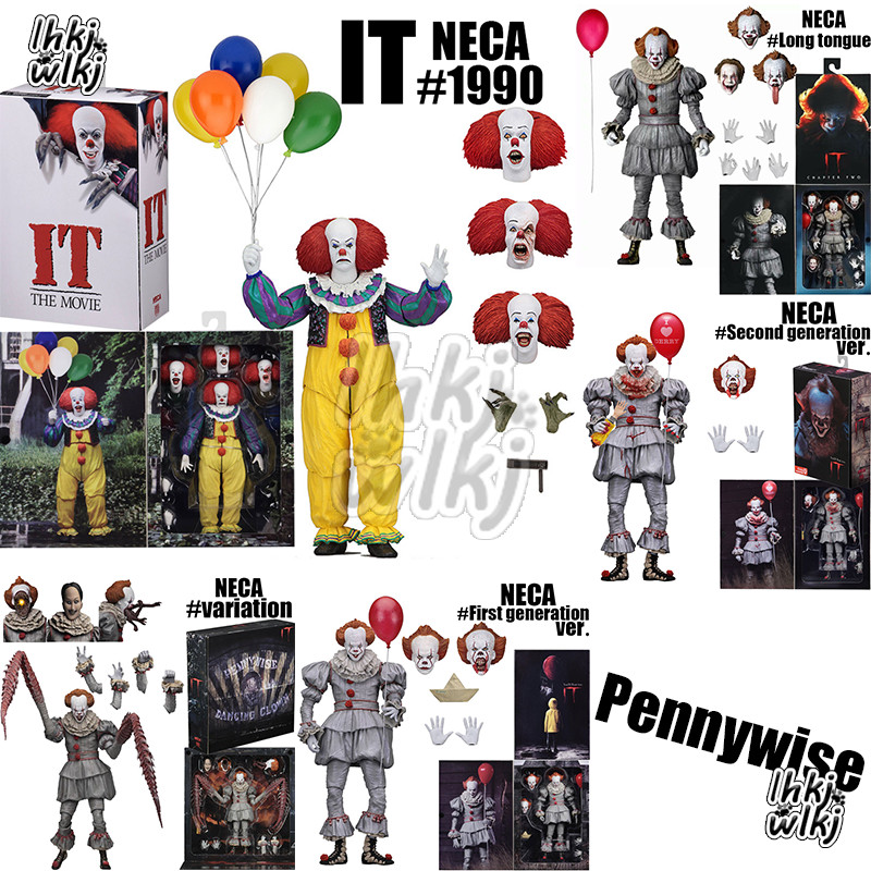 ฟิกเกอร์ IT Action Figure Pennywise NECA 1990 Long Tongue Variation ของเล่นสําหรับเด็ก