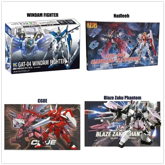 กันดั้ม WINDAM Nadleeh CGue Zaku Gundam 00 SHIA QANT RG Thunder Incise Grace Woundwort Calibarn Transient Hi Nu-Vrabe Load Astray Omega HG