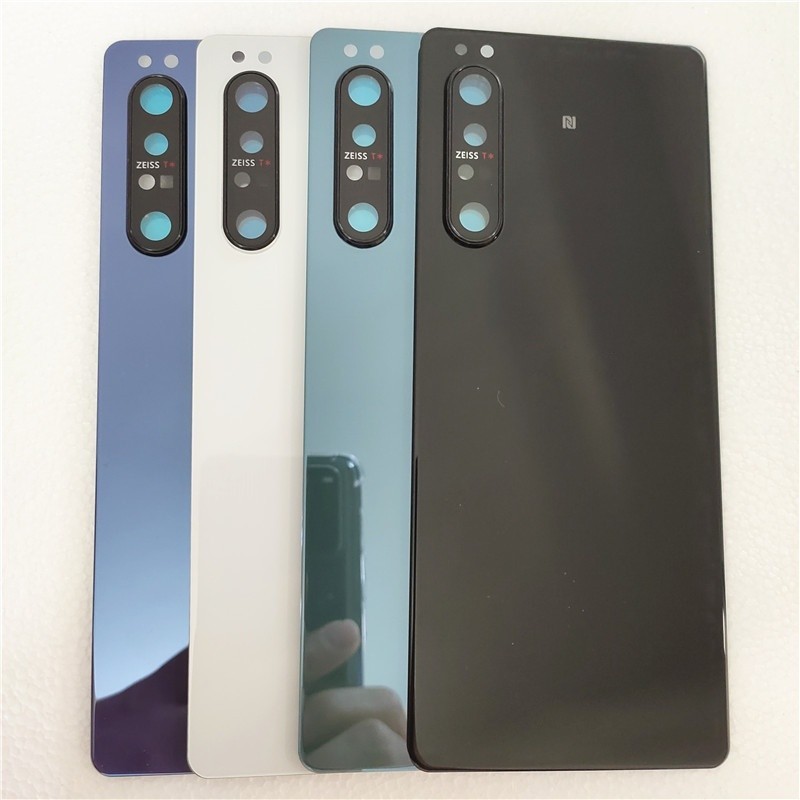 ด้านหลังสําหรับ Sony Xperia 1 Ii ฝาหลังกระจกแบตเตอรี่สําหรับ Xperia 1 Ii เปลี่ยน + เลนส์กล้องพร้อมกา