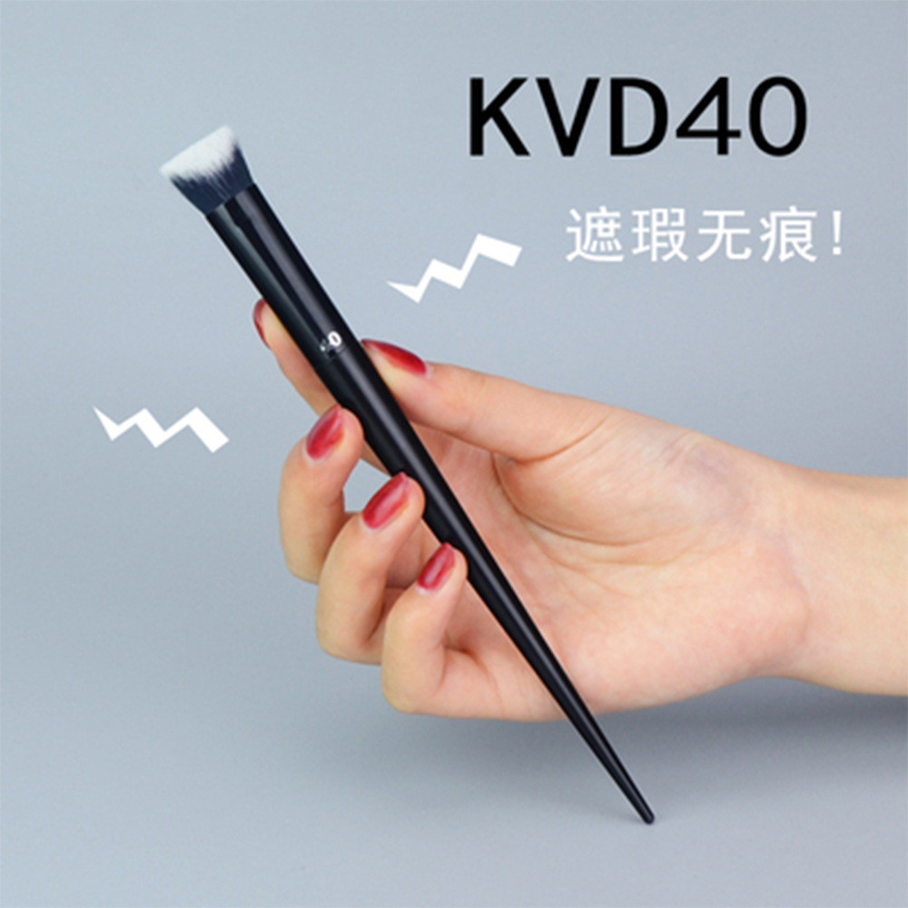 KVD40 Detail 刷粉底双面形刷 化妆刷คอนซีลเลอร์แปรงบนทั้งห่อด้านข้างแปรงลาด Dark Circle Acne Mark คอนซีลเลอร์แปร