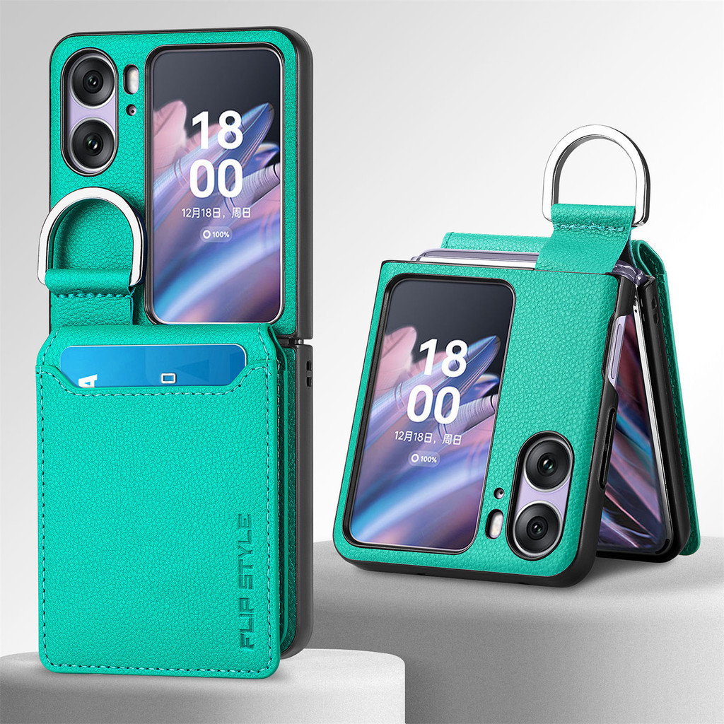 เคสโทรศัพท์หนัง ฝาพับ พร้อมช่องใส่บัตร สําหรับ OPPO Find N2 Flip Find N3