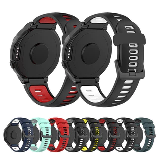 สายนาฬิกา(พร้อมอุปกรณ์)Garmin 220/235/230/620/630/735XT/235Lชิลิโคนสองสีล็อคสีดำApproach s20/s5/s6