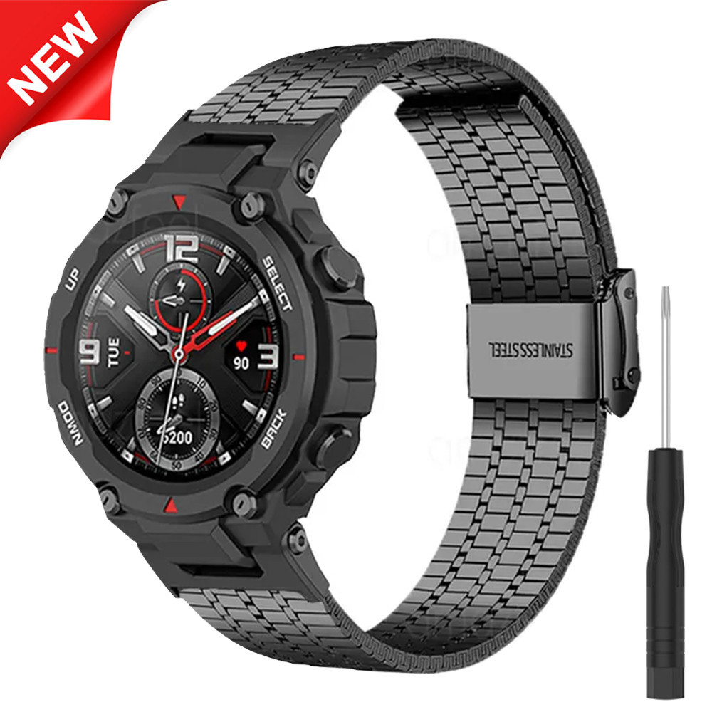 สายนาฬิกาข้อมือ โลหะสเตนเลส สําหรับ Amazfit T Rex 2 T Rex Pro T-Rex 2 T Rex T-Rex Pro WRISTBAND