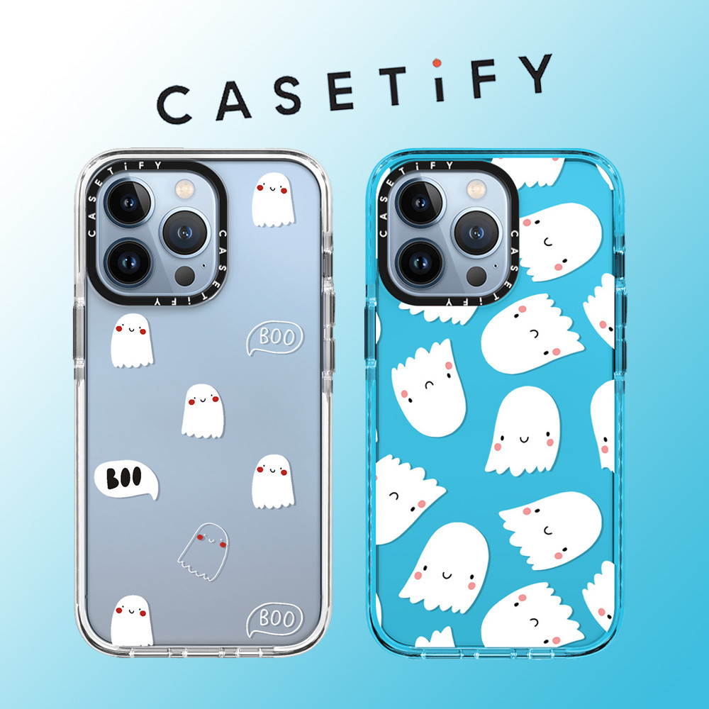 Casetify เคสโทรศัพท์มือถือแบบนิ่ม TPU ใส กันกระแทก ลายผีน้อย สําหรับ iPhone 15 Pro Max 14 ProMax plus 13 12 12Pro 12PM 11 11PRO XR