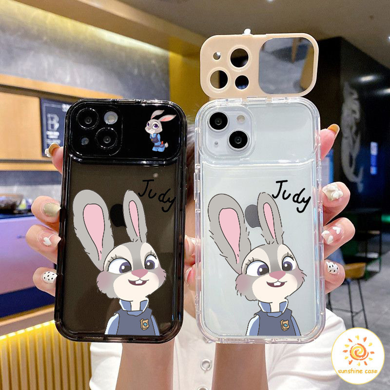 กระจกพลิกน่ารัก กระจกแต่งหน้า Judy ไอโฟน11 For iPhone 11 12 13 14 15Pro MAX X XS XR XS 6 7 8 Plus SE2020 เคสโทรศัพท์
