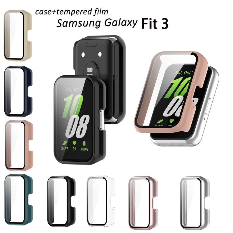 สําหรับ Samsung Galaxy Fit 3 Fit3 SM-R390 Hard PC กรอบฝาครอบกันชน + HD Slim กระจกนิรภัย Anti-scratch ป้องกันหน้าจอ Frosted